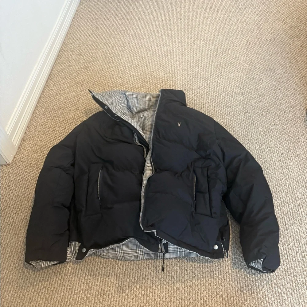 All Saints Black and Brown Plaid Jacket - Picture 1 of 4